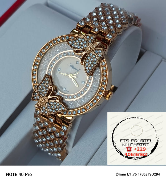 Montre Chopard en acier inoxydable pour femme